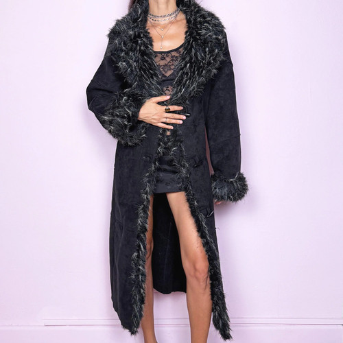 Cappotto nero vintage y2k - cappotto,
