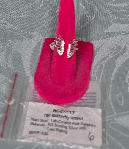 Anello zaffiro rosa effetto