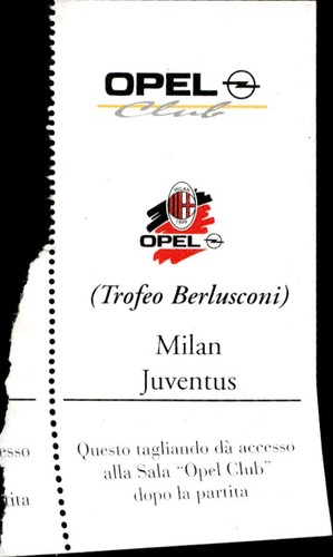 Biglietto stadio trofeo - biglietto,