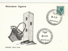 AS1254 - ANNULLO SPECIALE SAGRA DELL'UVA VINO VEZZANO LIGURE LA SPEZIA 1977