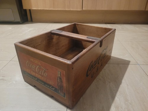 Coca cola wooden crate with - cola,