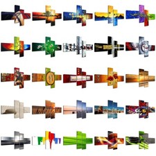 QUADRI DA PARETE SU TELA VARI QUADRI MOTIVI 160 X 70 CM QUATTRO PEZZI 1582 C1 D1