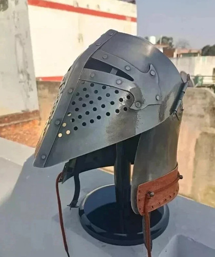 Elmetto medievale bascinet - elmetto,