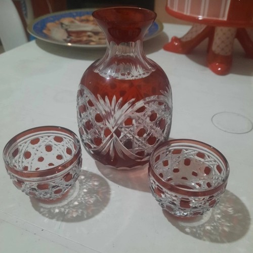 Servizio vetro cristallo rosso - servizio, vetro/cristallo