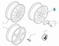 Cerchio in lega 7J x 17'' H2