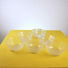 coppette vintage in vetro effetto foglia, 7 pezzi