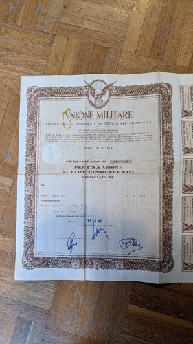 Certificato azionario azione - certificato,