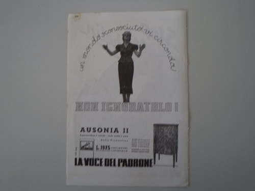 Advertising pubblicità 1936 - advertising,
