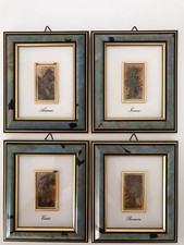 Quadretti laminati d'argento 4 stagioni