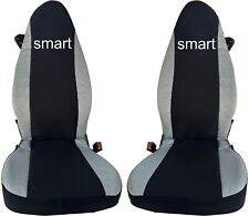 coprisedili per smart for two cotone nero/grigio, su misura- made in italy