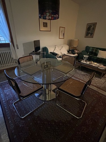 Tavolo tondo vetro - tondo, in