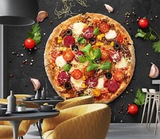 Carta da parati 3D Food Pizza