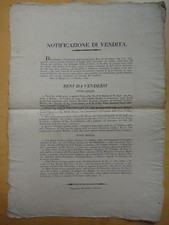 1824-NOTIFICAZIONE DI VENDITA-BOLOGNA-CASE E TERRENI