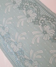 Bordo in pizzo blu pastello