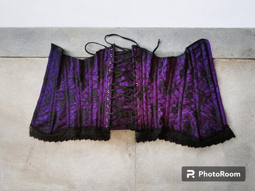 Corsetto viola nero con - corsetto,