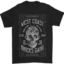 T-Shirt Rock Con Teschio Per