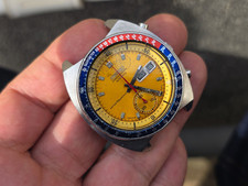 Seiko Pogue 6139-6002 Yellow Chronograph Giugno 1973 ref 6139 6002 Anno 03/1971