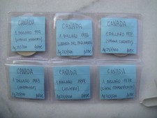 CANADA n. 6 mon.da  1 DOLLARO commemorati 1971/83/76/78/77/79 IN ARGENTO 500