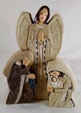 Gleneagles Studio 3435 Joseph, Mary & Angel; Interlocking Nativity Xmas Scene