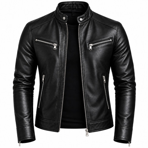 Giacca uomo vera pelle nera - vera,