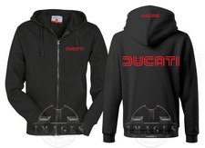 FELPA DUCATI FELPA FULL ZIP CAPPUCCIO MOTO MOTOGP  ITALIA HOODIES VINTAGE LOGO