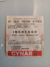 Biglietto 45° Gran Premio D'