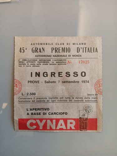 Biglietto gran premio d - gran, d'