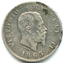 Italia 1 lira argento Vittorio