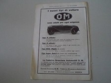 advertising Pubblicità 1930 AUTOMOBILI OM TIPO 4/6 CILINDRI/SUPER SPORT/MIGLIA