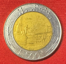 Vendo antica moneta ds 500  Lire del 1987 molto Rara