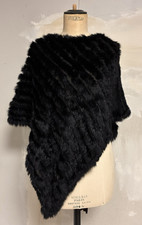 Poncho in pelliccia di