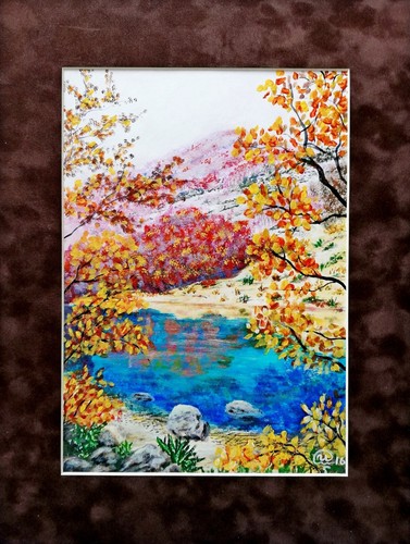 Paesaggio dipinto acrilico