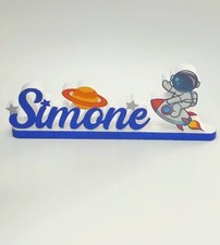 Decorazione nome Scritta Polistirolo Personaggio Astronauta pianeta compleanno