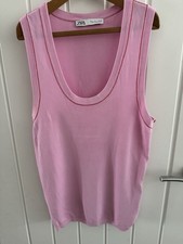 Top donna Zara rosa/rosso con