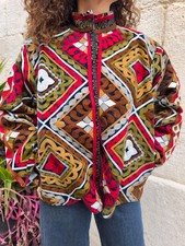 Giacca Velluto Suzani corto India ricamato a mano donna inverno caldo outfit  10