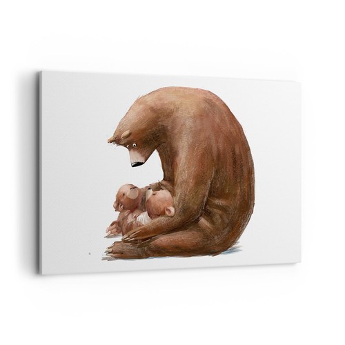 Quadro tela 100x70cm orso - quadro,