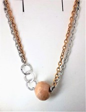 Collana donna in argento con pietra marrone MAKUTI Q6138_A706