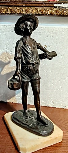 Statuina bronzo napoletano - statuina,