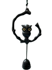 Carillon a vento gufo nero arrampicata su rami Nambu ferramenta artigianato t...