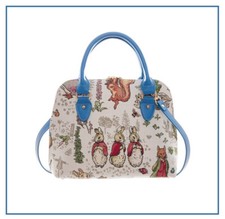 Signare Peter Rabbit Arapestry 2 in 1 borsa a tracolla convertibile blu crema
