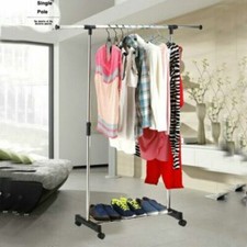 ATTACCAPANNI MONOSBARRA CON ROTELLE E BRACCI ALLUNGABILI IN ALTEZZA E LUNGHEZZA