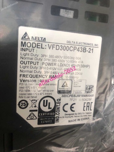 Vfd300cp43b delta vfd - delta,