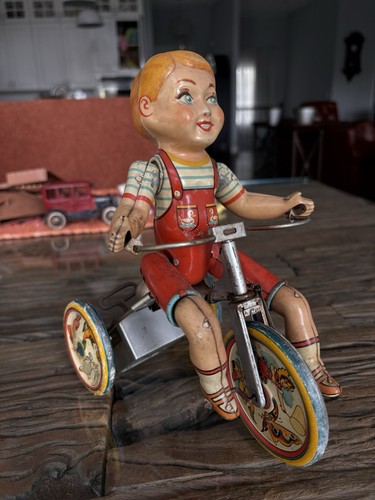 Vintage kiddy tin ciclista - kiddy,