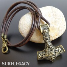 COLLANA MARTELLO THOR MJOLNIR NECKLACE THORS HAMMER VIKING PENDANT NORSE