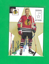 CARTOLINA AUTOGRAFA KEN WHARRAM (D) 2003-04 PARKHURST ORIGINALE SEI CHICAGO BLACKHAWKS