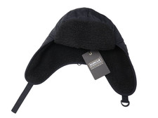 Barbour B. Intl Sensor Trapper Cappello Uomo S Nero Interno IN Morbido Pile Ear