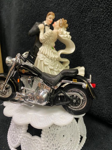 Cake topper matrimonio moto
