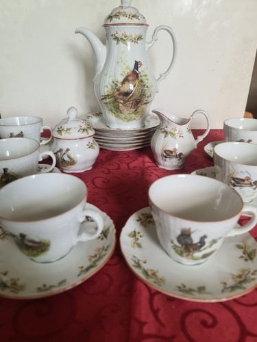 Servizio caffè caccia motivo - servizio,
