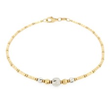 Bracciale Rigido Sfere Diamantate Oro 18kt - Oro Rigenerato