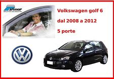Deflettori aria per Golf 6 5porte kit Parimor originale set antiturbo antivento